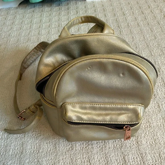free people mini backpack Metallic Gold Mini Backpack from Free People